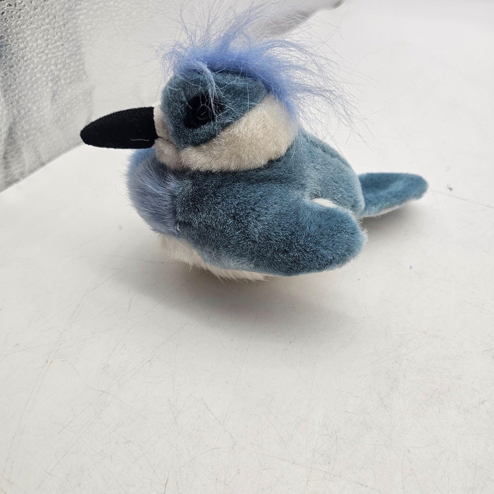 Wild Republic Blue Bird Plush Stuffed Animal Toy Mini Blue Soft Washable Cute